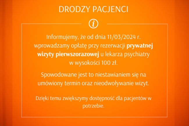 Opłata za wizytę u lekarza psychiatry